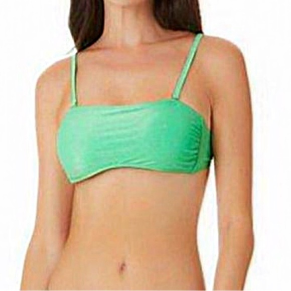 198. California Waves Shine Bandeau Bikini Top Large - Picture 1 of 5